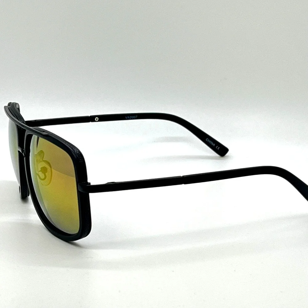 Sunglass Unisex Modern Bar‎ Color Mirror Lens Oversize Square Aviator Sunglasses